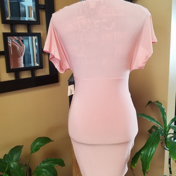 (SOLD) FOREVER 21 LIGHT PINK FITTED DRESS - Picture 4 of 8